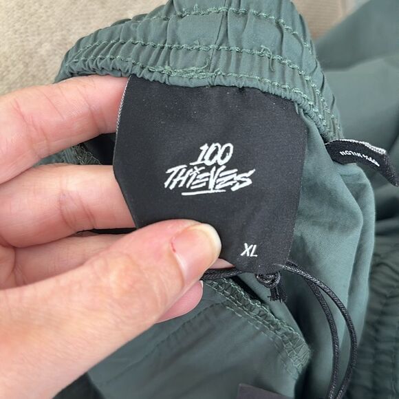 NWT 100 Thieves Foundations Nylon Pants in Green - Picture 5 of 9